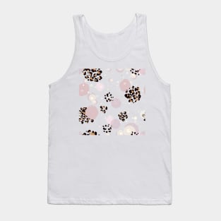 Leopard print baby and tropical leaves Tank Top